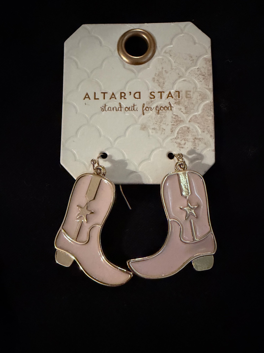 Pastel Pink Cowgirl Boot Earrings From Altar’d State - New